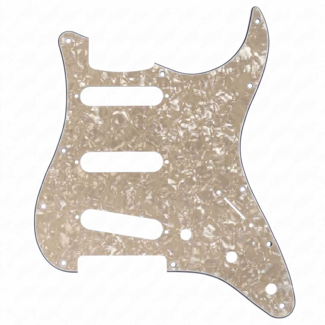 Mica para Guitarra Eléctrica estilo Stratocaster, terminado vintage aperlado.