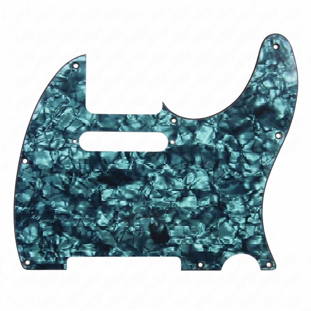 Mica para Guitarra Eléctrica estilo Telecaster, terminado aqua aperlado.