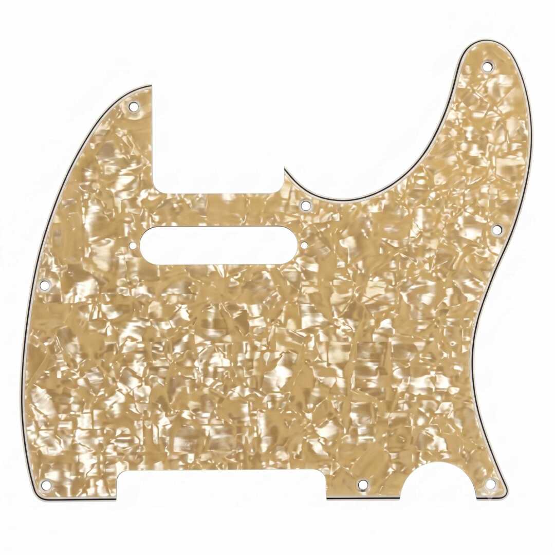 Mica para Guitarra Eléctrica estilo Telecaster, terminado vintage aperlado.
