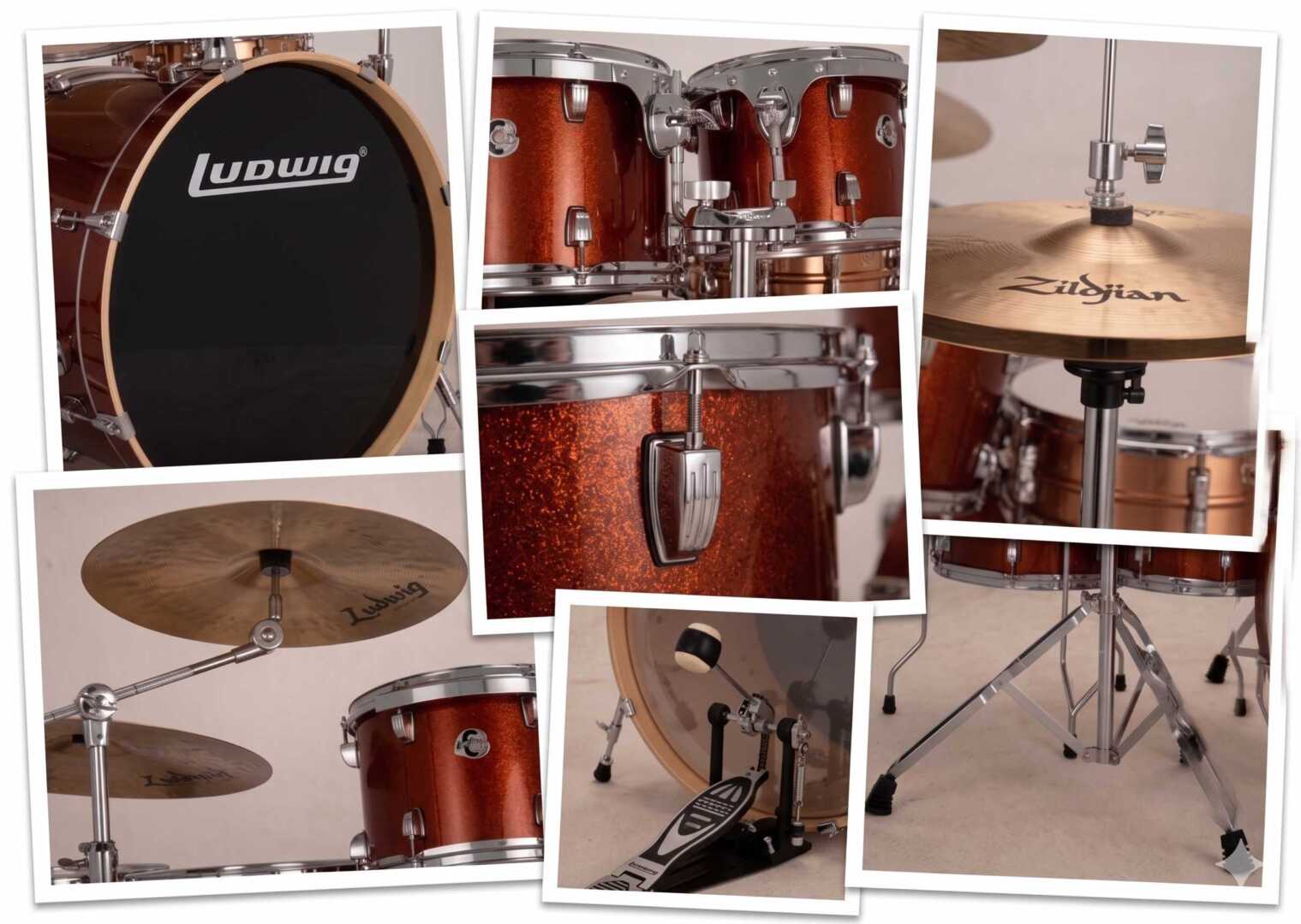 Batería Profesional Ludwig Evolution Color Cooper