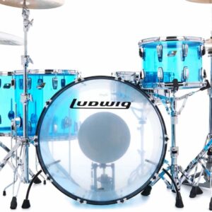 Batería Ludwig Vistalite Zep Set — Acrílico. Color azul