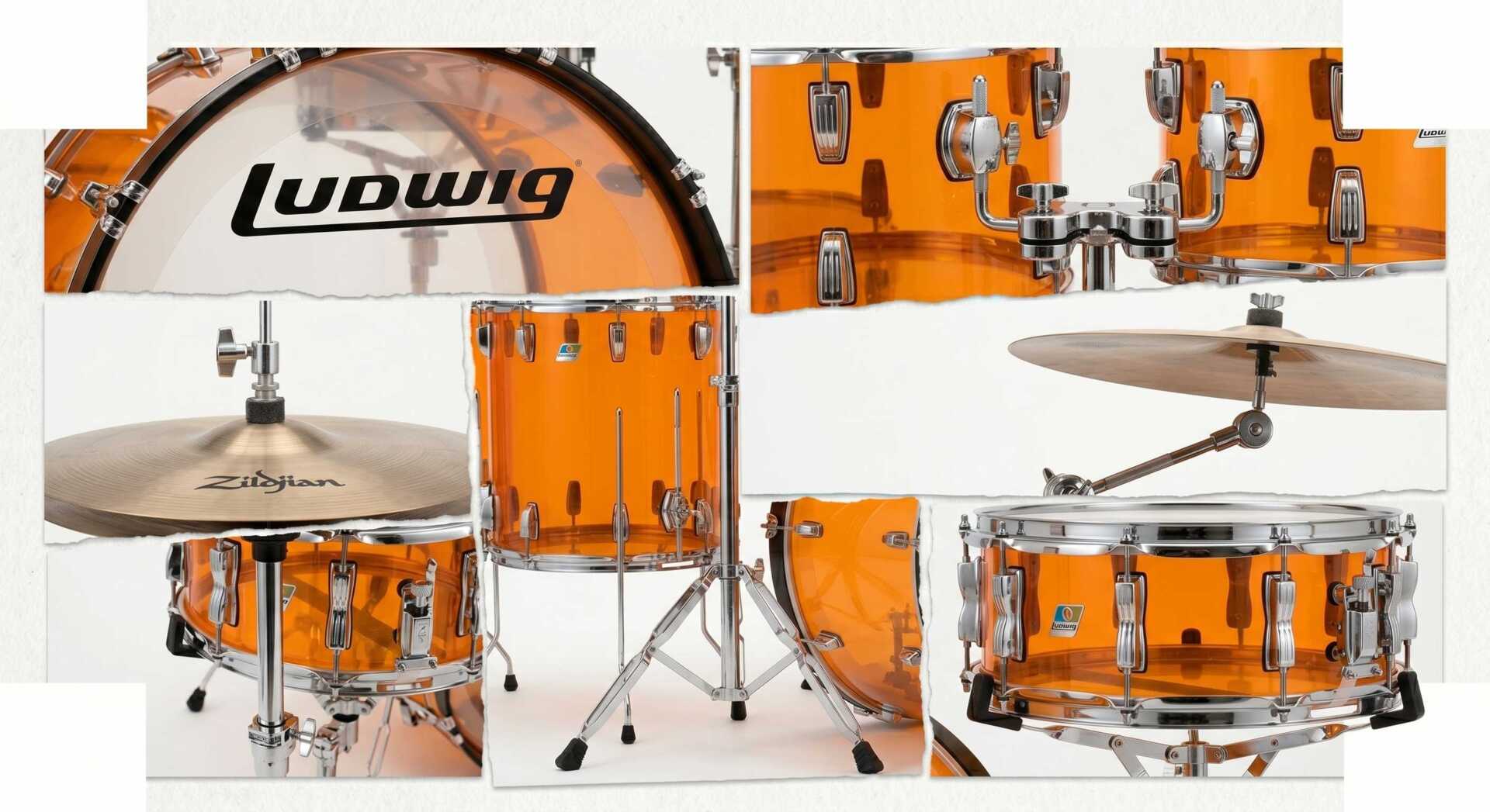 Bateía Ludwig Vistalite Zep Set - Ámbar