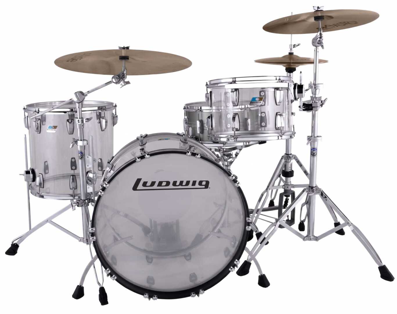 Batería Ludwig Vistalite Fab Outfit - Color Transparente