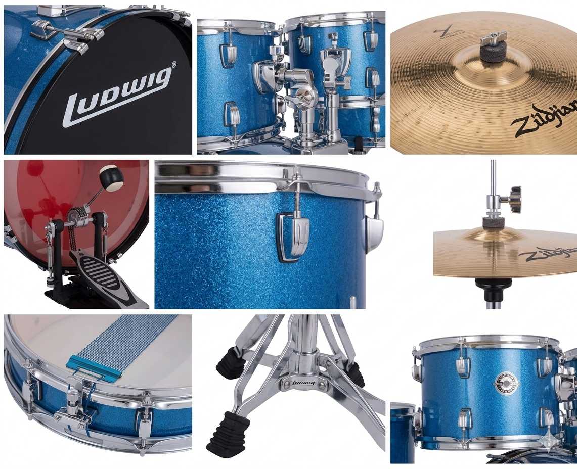Batería Profesional Ludwig Accent - Plata Sparkle