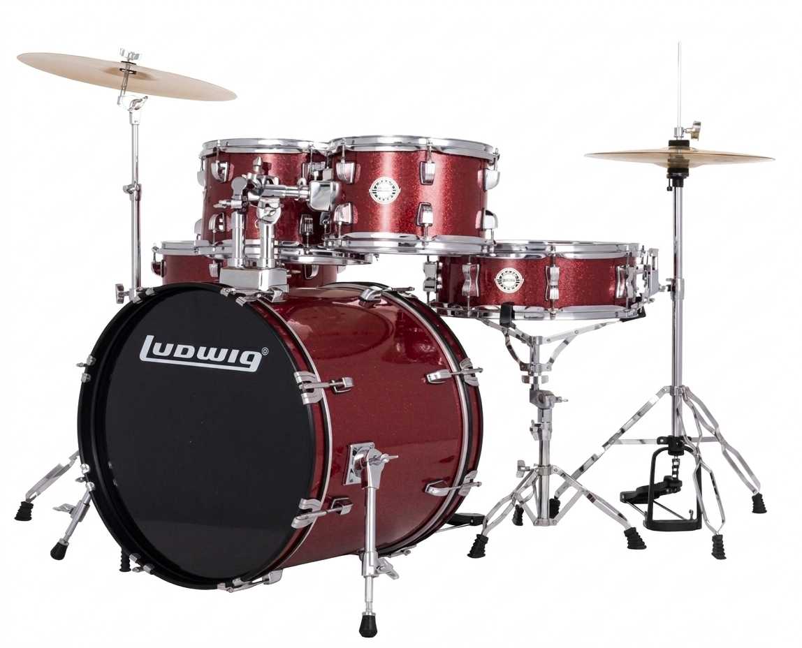 Batería Profesional Ludwig Accent - Rojo Sparkle