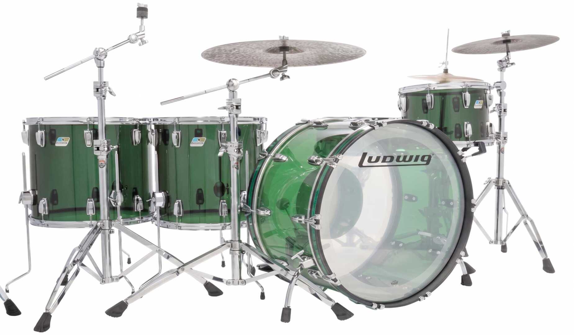 Batería Ludwig Vistalite Zep Set Color Verde