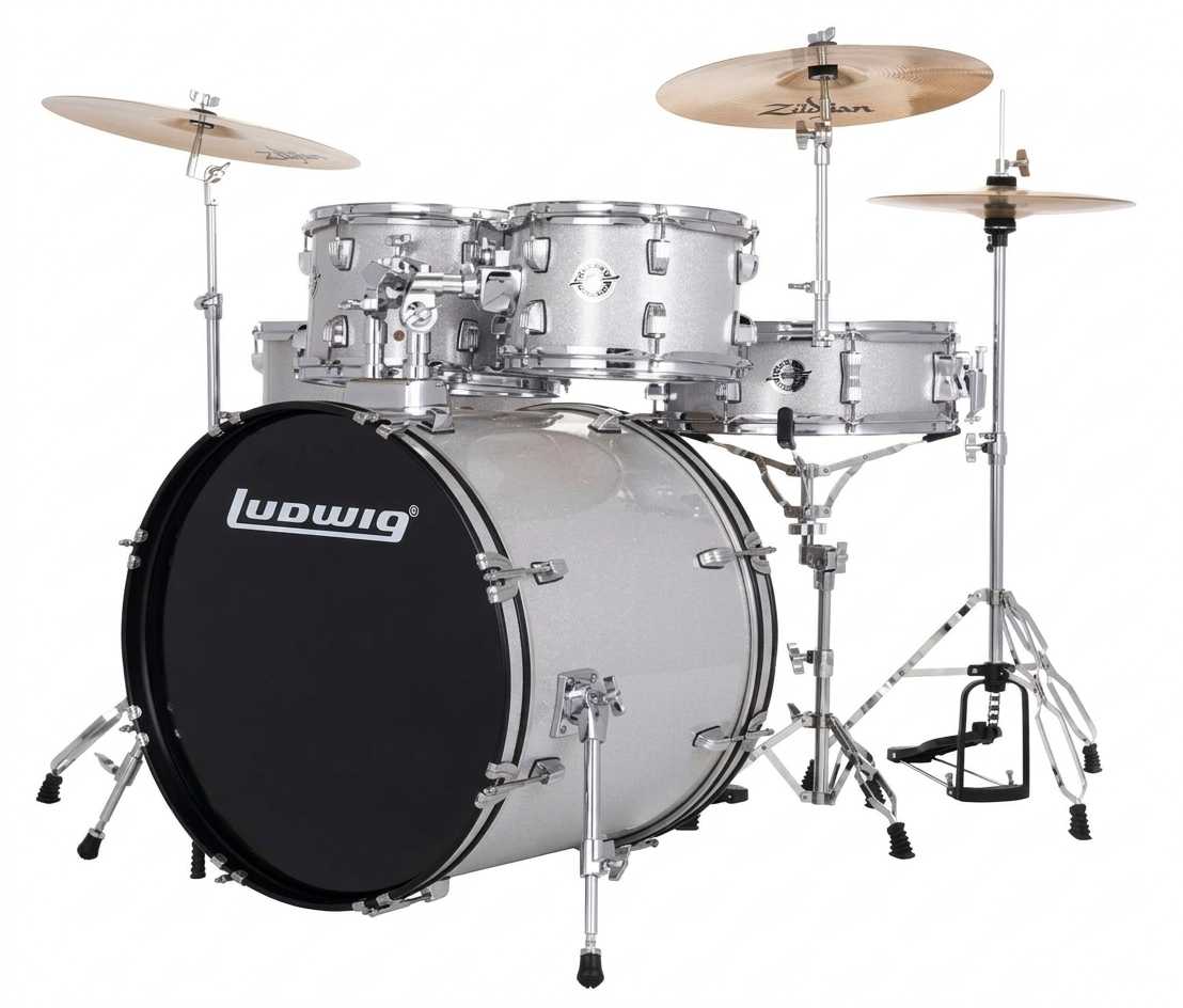 Batería Profesional Ludwig Accent - Plata Sparkle- (Bombo 22")