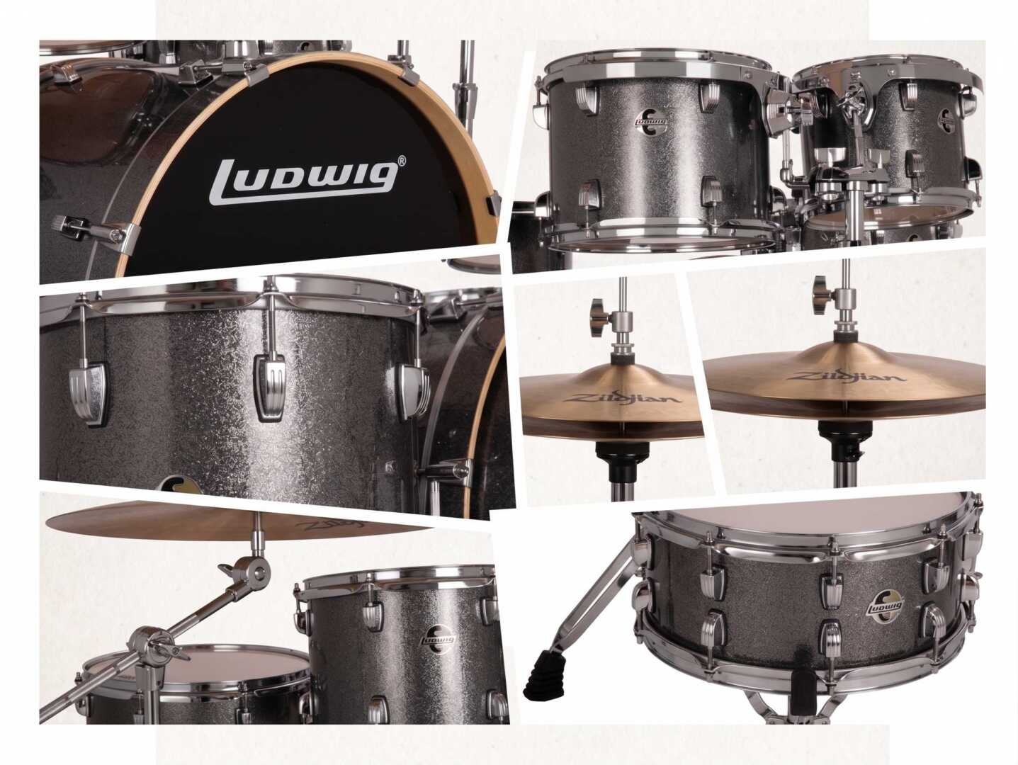 Batería Profesional Ludwig Evolution - Color Platinum