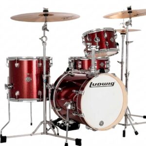Batería Compacta Ludwig Breakbeats by Questlove Color rojo sparkle